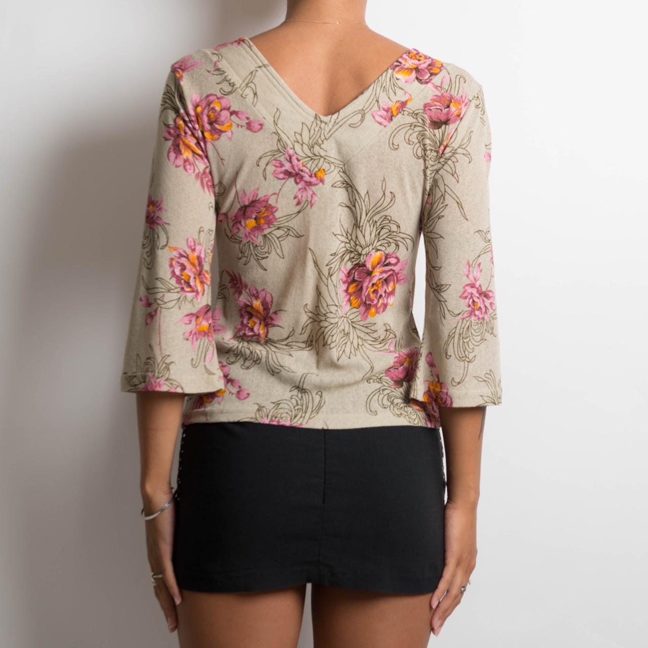 FLORAL 3/4 SLEEVE TOP