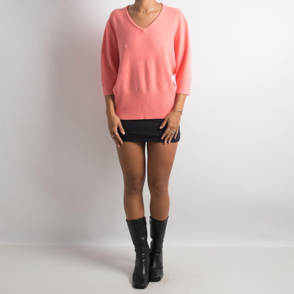 CORAL V NECK KNIT TOP
