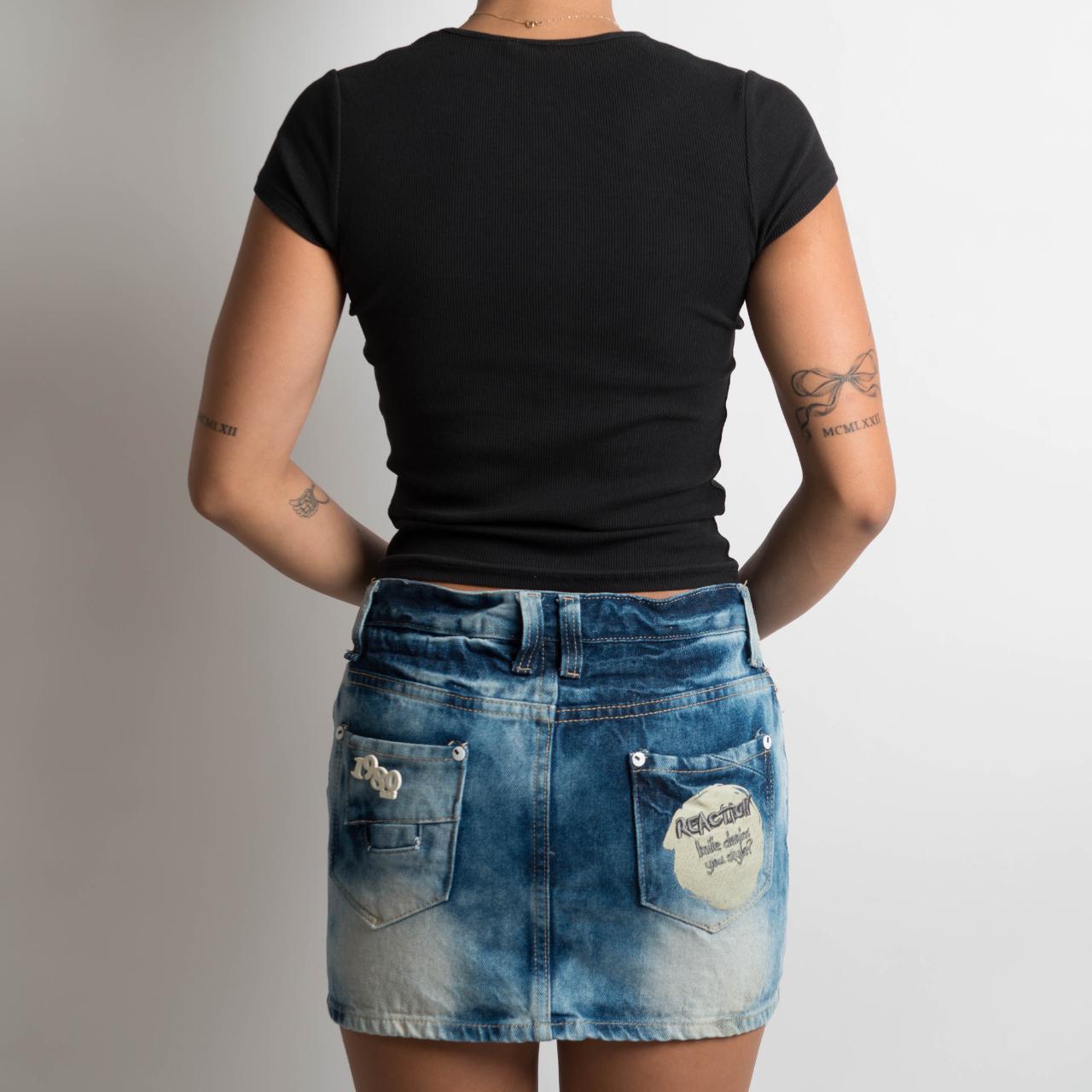 ACID WASH MINI SKIRT