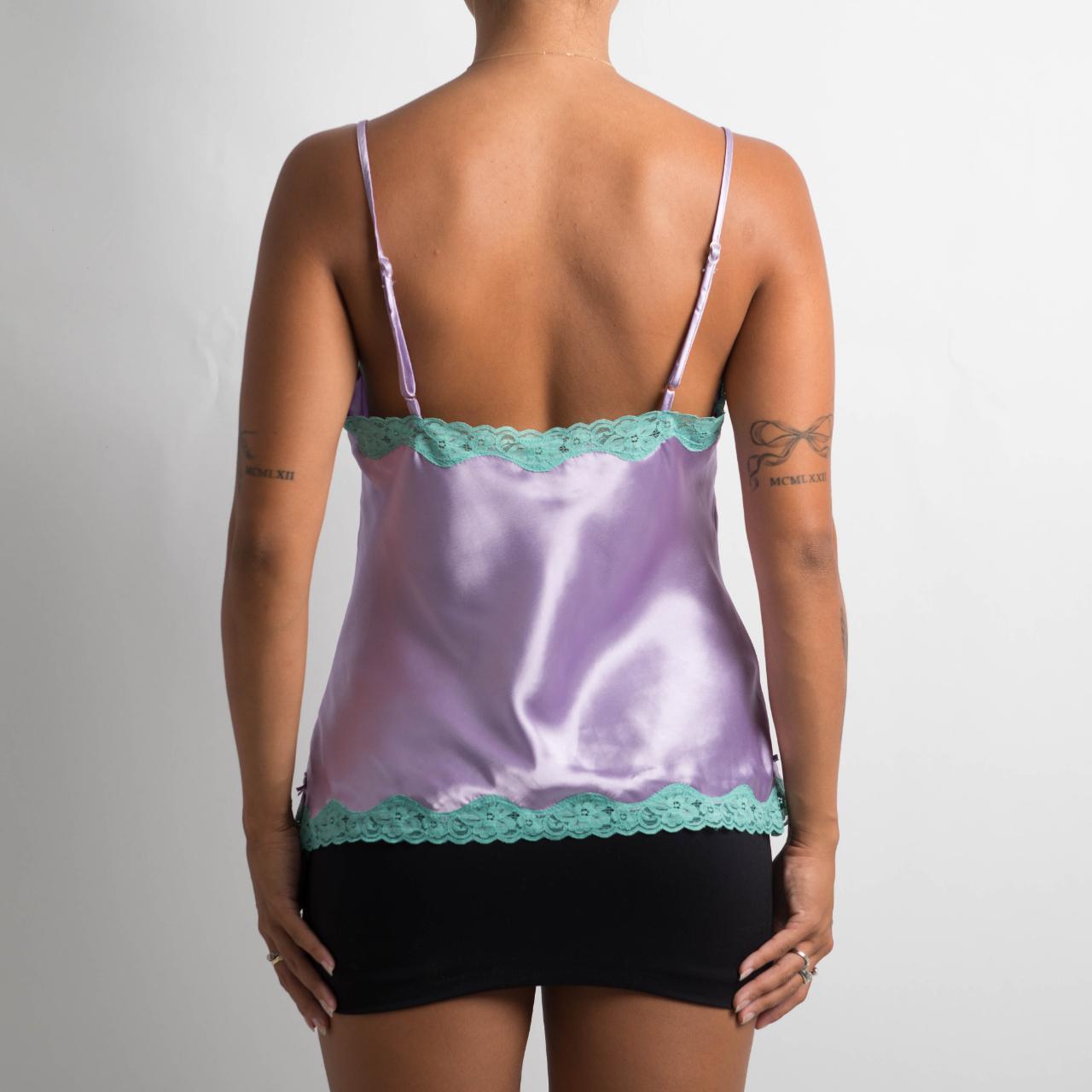 PURPLE SATIN CAMISOLE