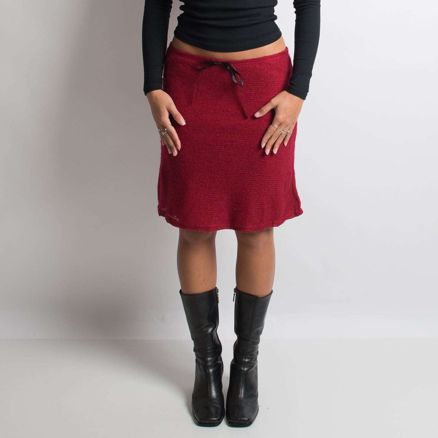 RASPBERRY KNIT SKIRT