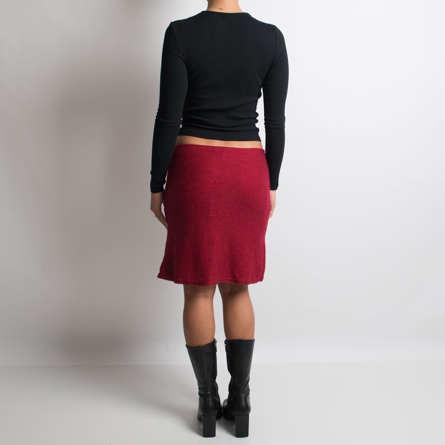 RASPBERRY KNIT SKIRT