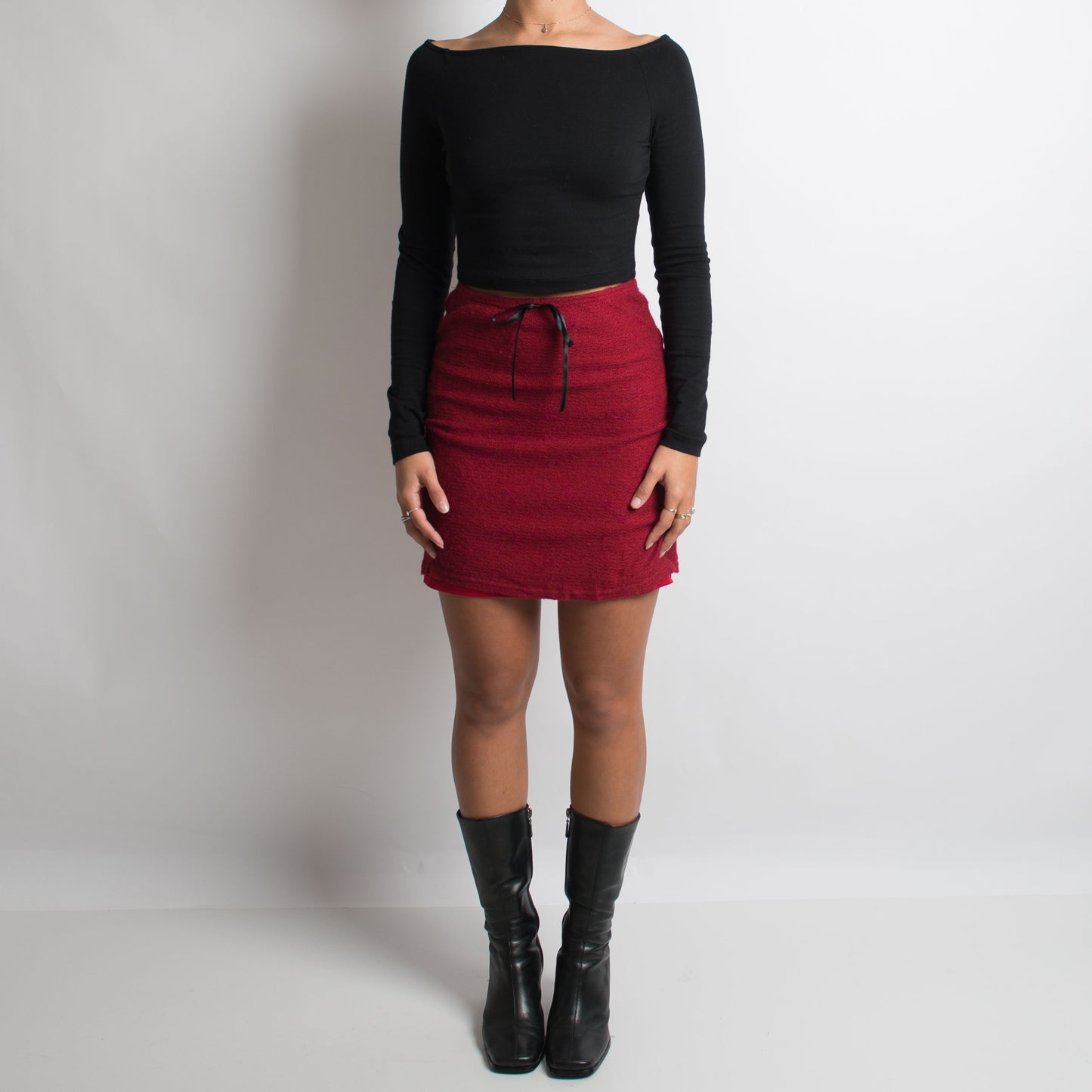 RASPBERRY KNIT SKIRT