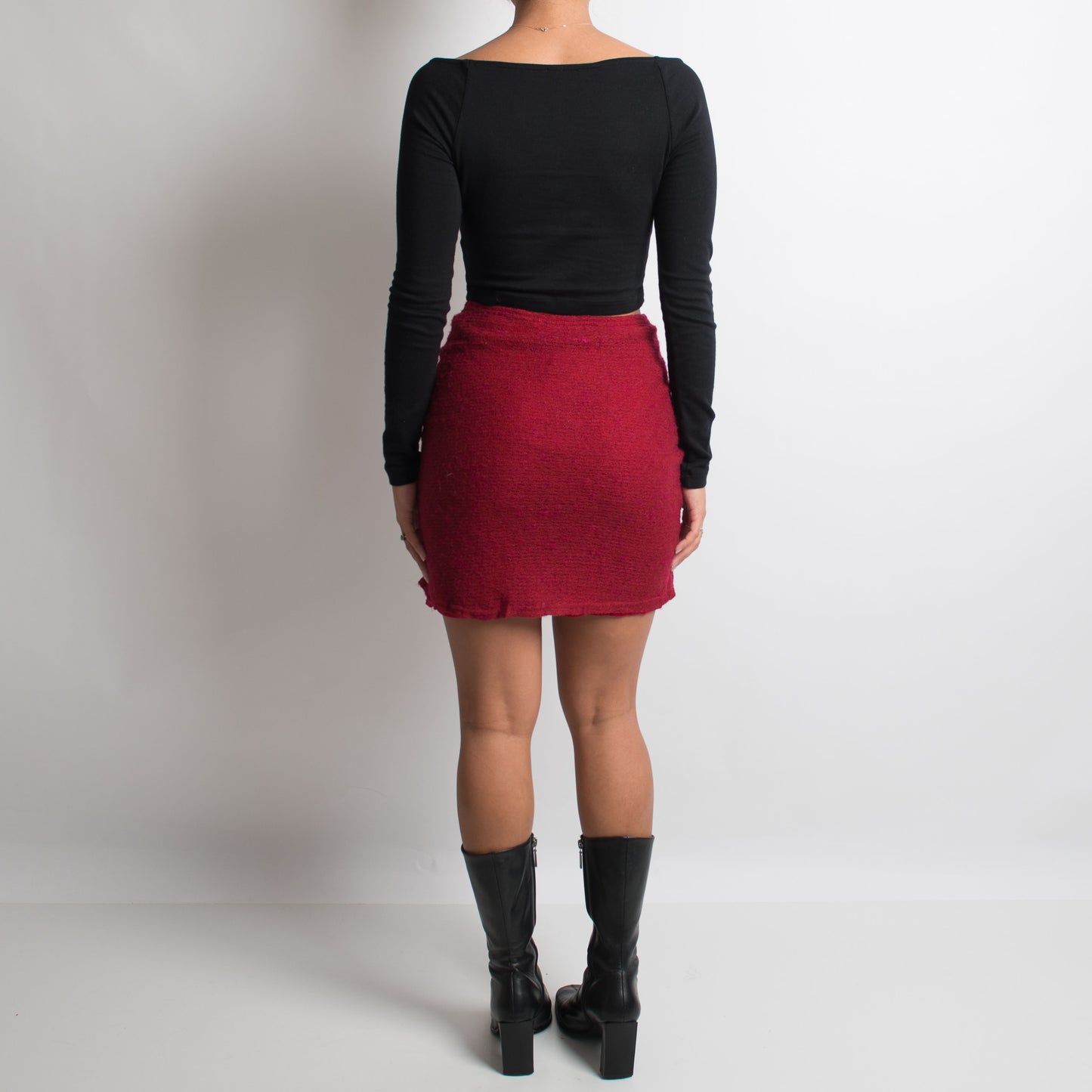 RASPBERRY KNIT SKIRT