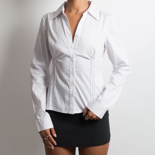 BLOUSE PLISSÉE BLANCHE