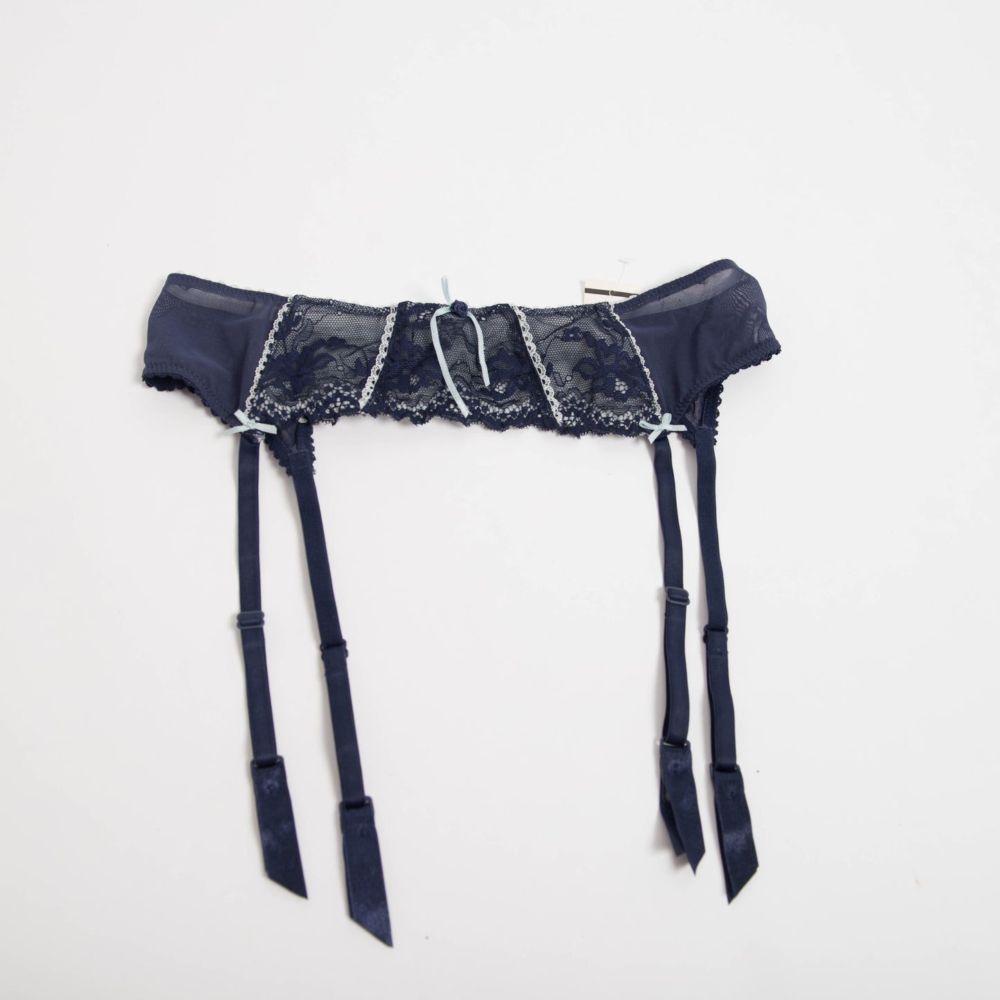 NAVY LACE SUSPENDERS