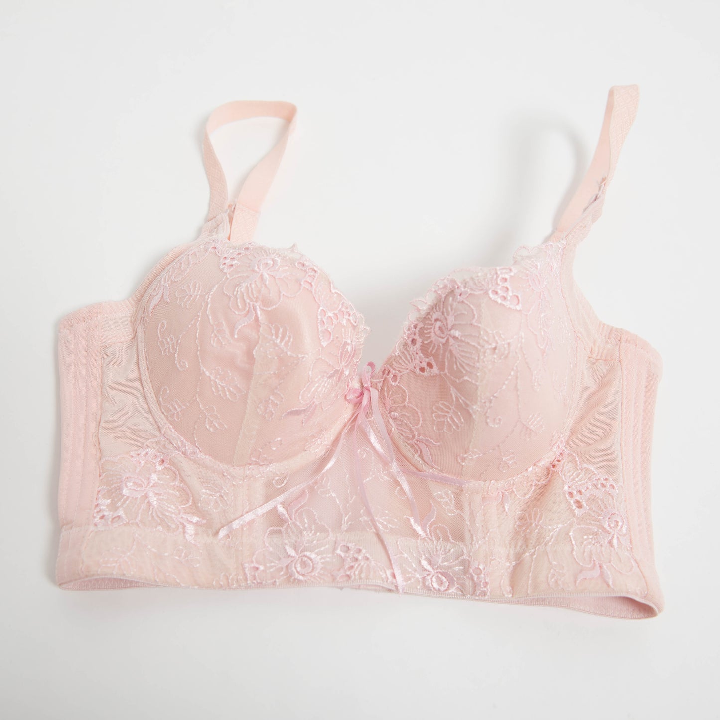 PINK LONGLINE BRA - 10B/C