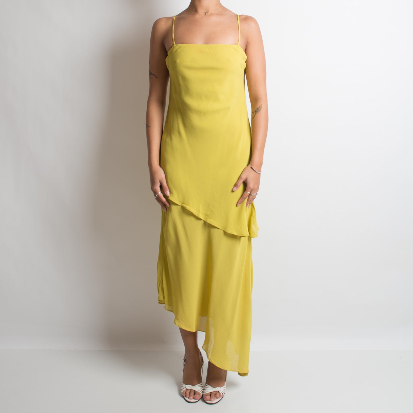 YELLOW LAYERED GOWN