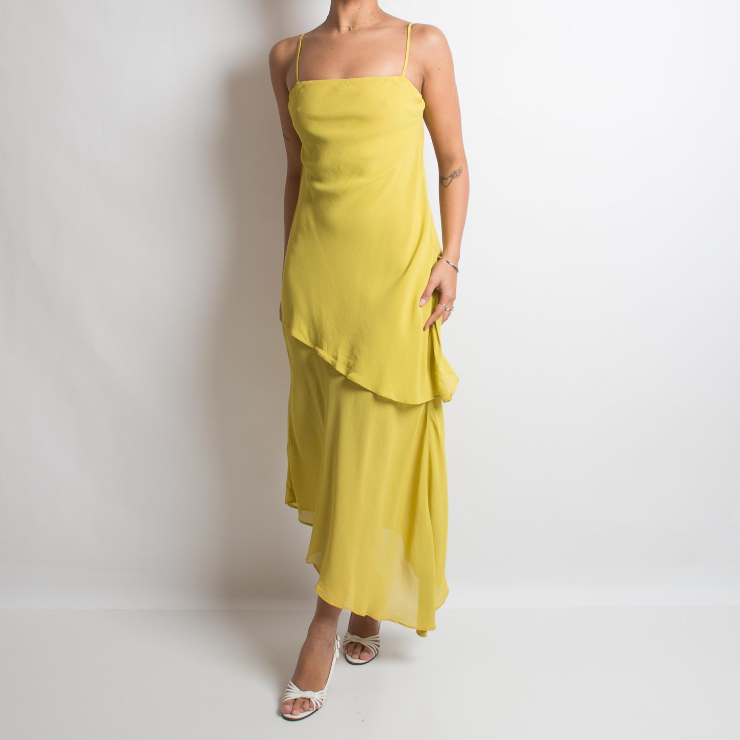 YELLOW LAYERED GOWN