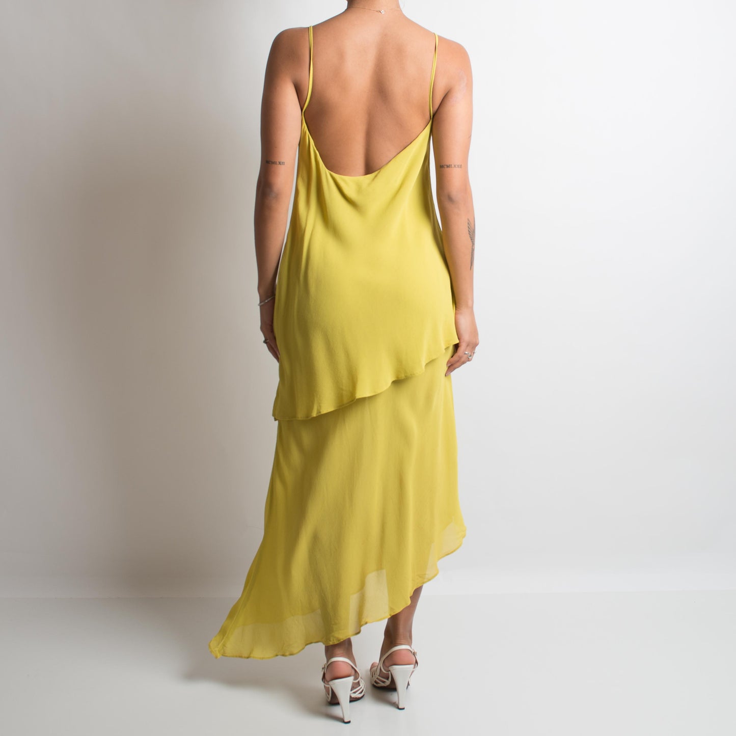 YELLOW LAYERED GOWN