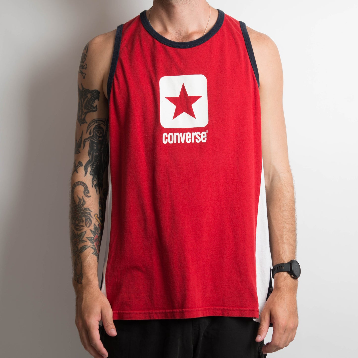 RED CONVERSE SINGLET