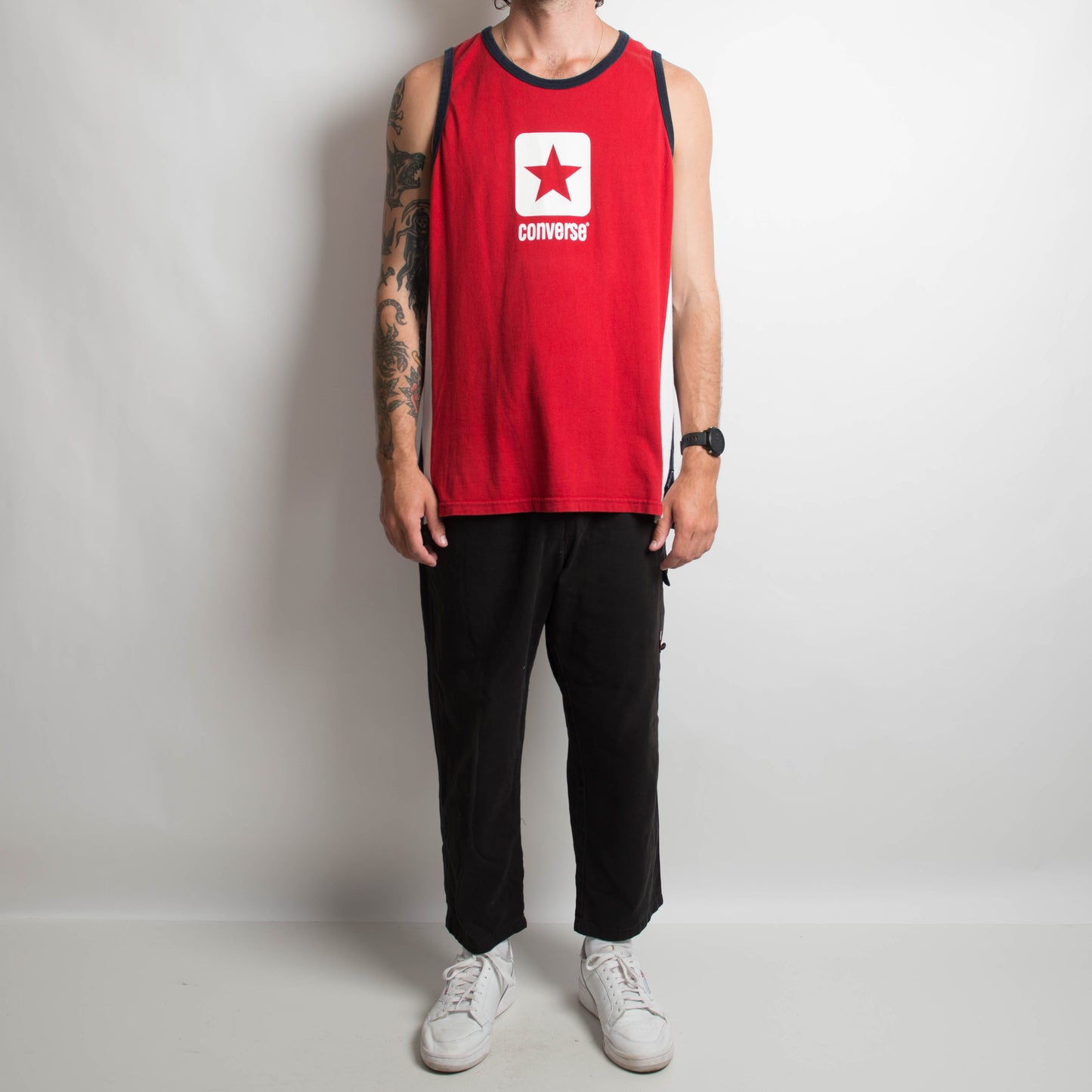 RED CONVERSE SINGLET