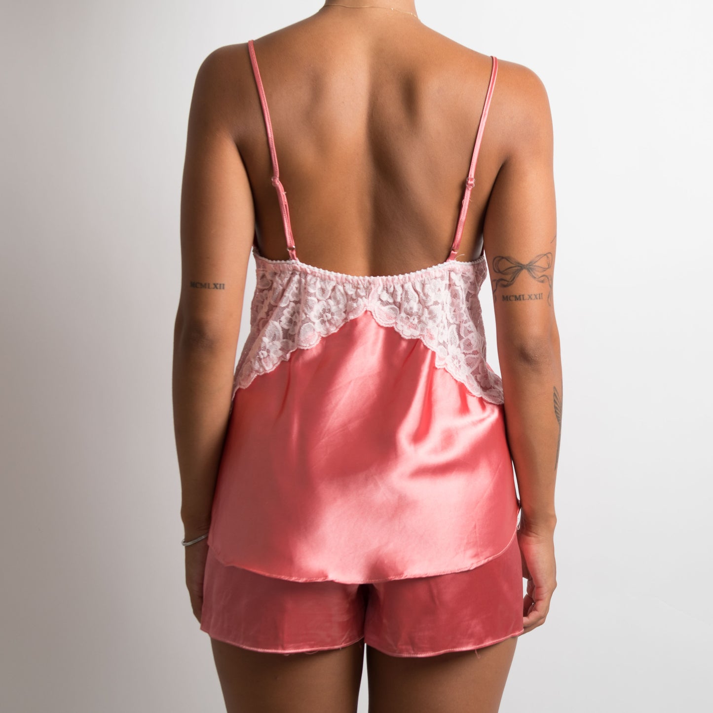 PINK SATIN PYJAMA SET