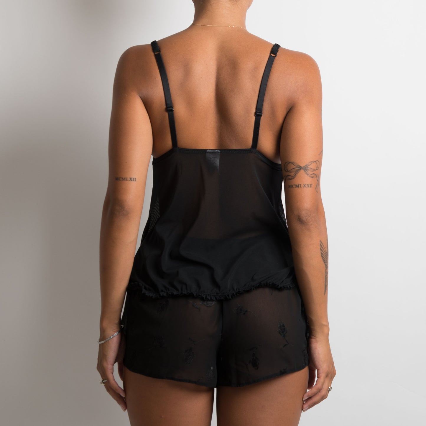 BLACK MESH CAMISOLE