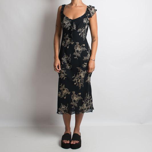 ROBE MIDI FLEURIE DES ANNÉES 90