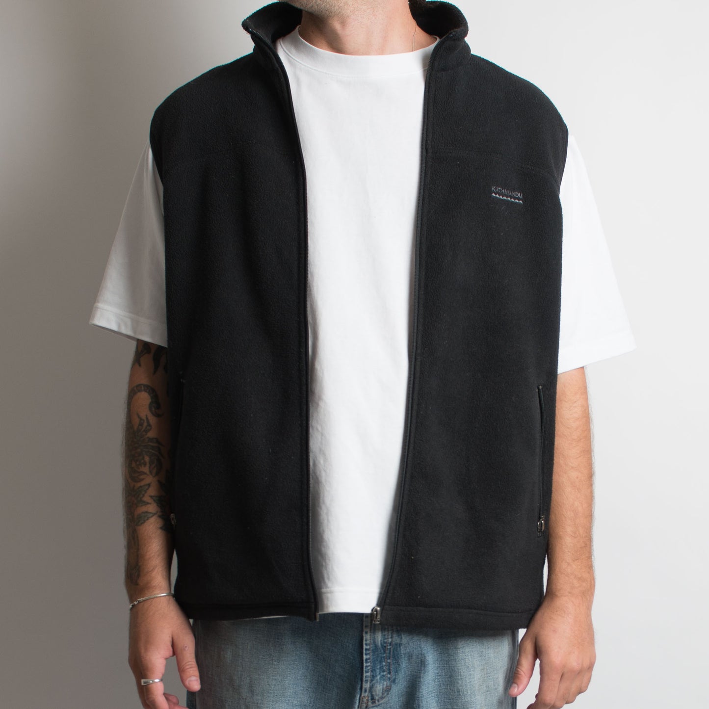 BLACK FLEECE ZIP VEST