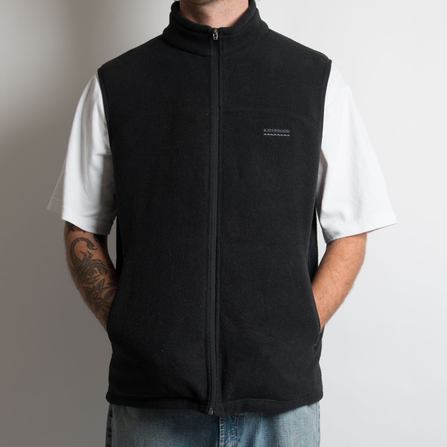 BLACK FLEECE ZIP VEST