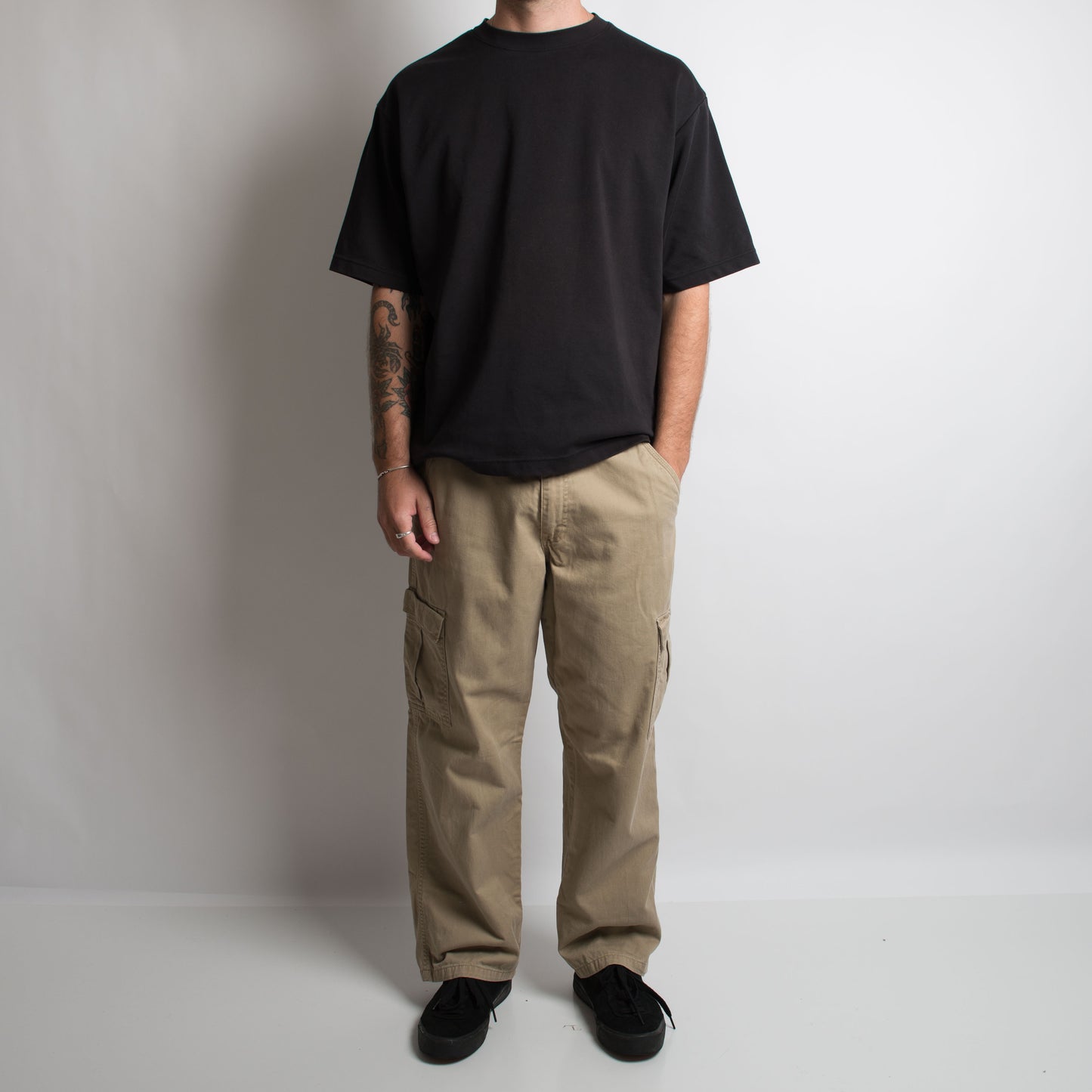 TAN CARGO TROUSERS